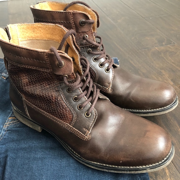 Steve Madden Other - Steve Madden Leather Lace Up P-quays Boots